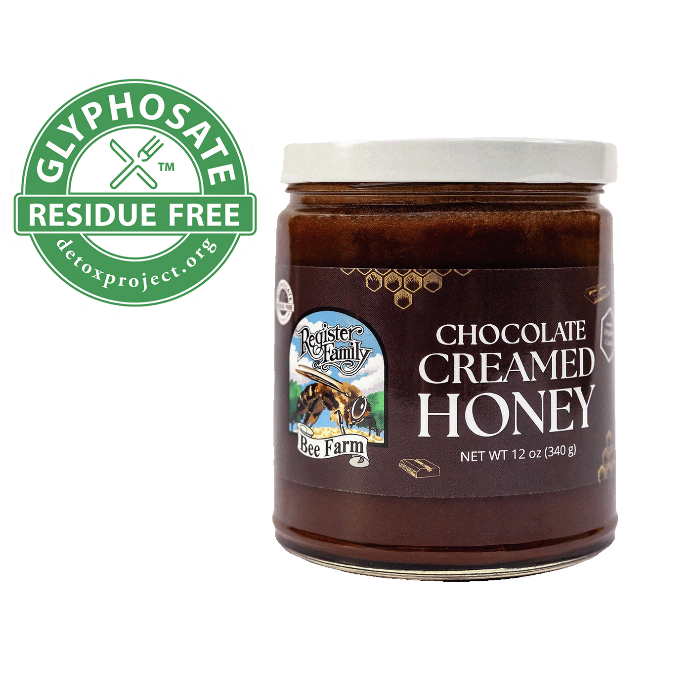 Chocolate Creamed Honey — 12 oz