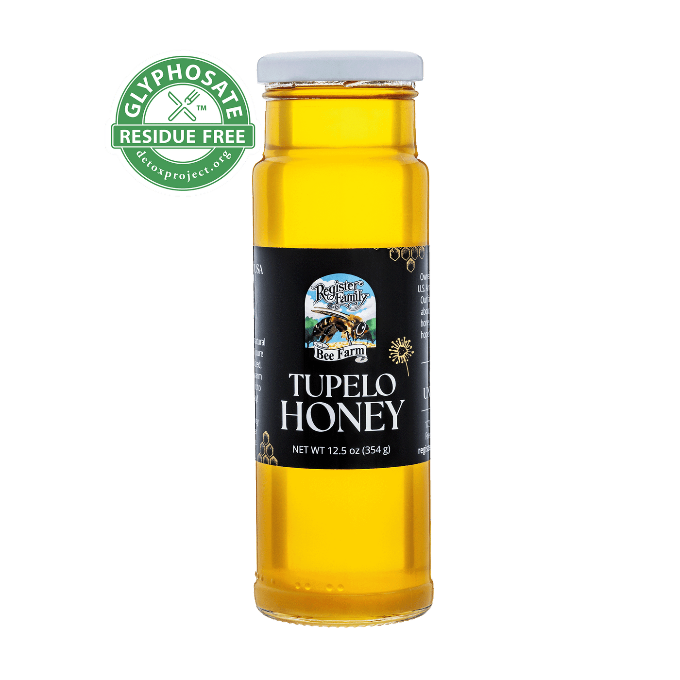 Raw Tupelo Honey — 12.5 oz | Certified Glyphosate Residue Free