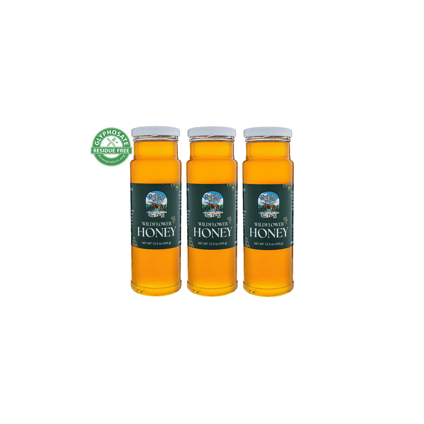 Raw Wildflower Honey — 12.5 oz · 3-Pack