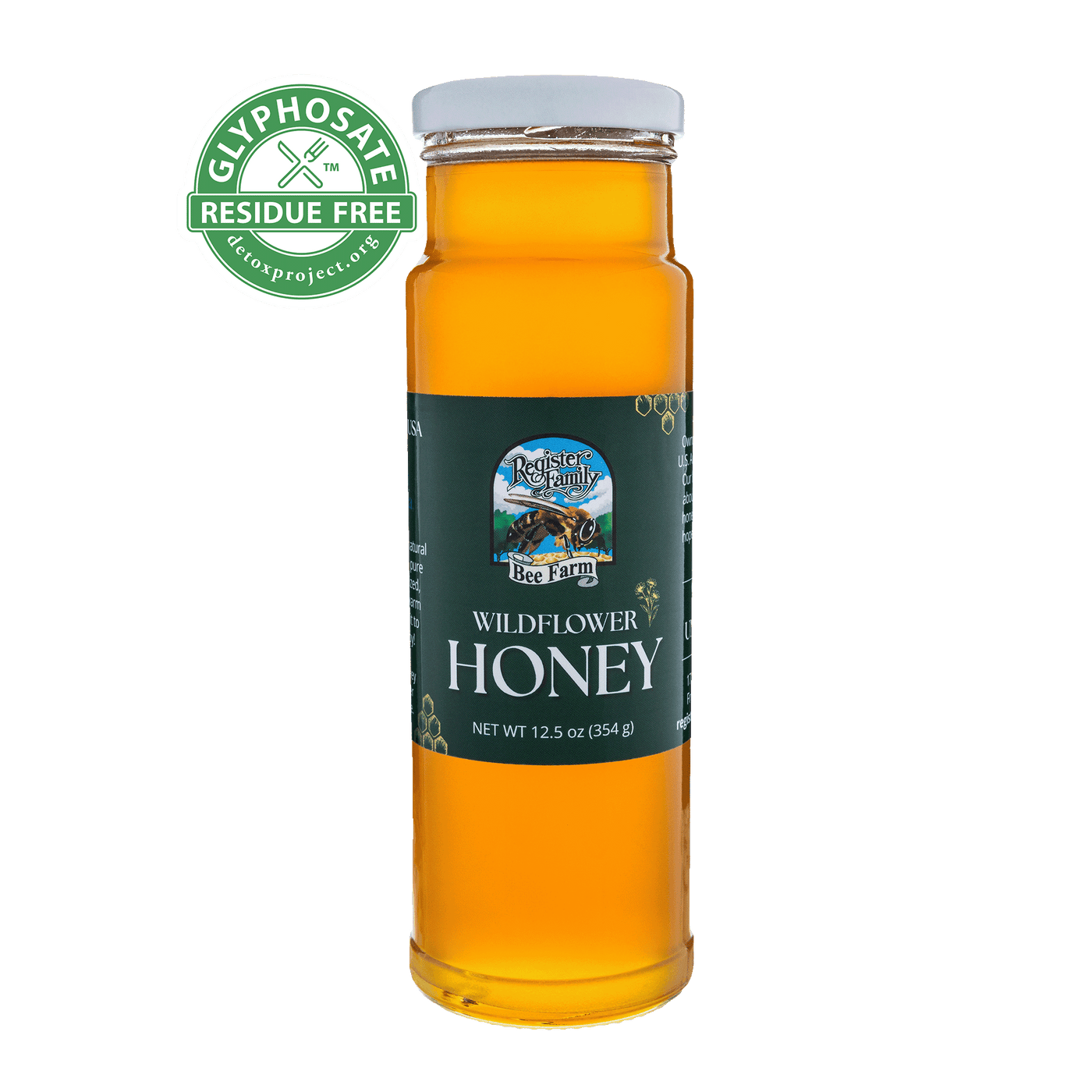 Raw Wildflower Honey — 12.5 oz | Certified Glyphosate Residue Free